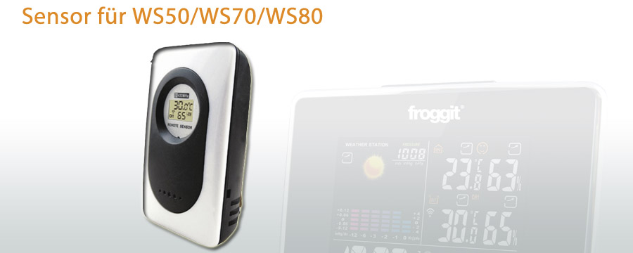 Funk Wetterstation Froggit WS50 TRIPLE Schwarz Full Color Display 3 Displays 